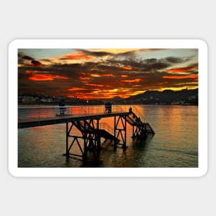 Sunset in Donostia - San Sebastian Sticker